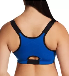 Wave Front Zipper Sports Bra Nautical Blue 32C