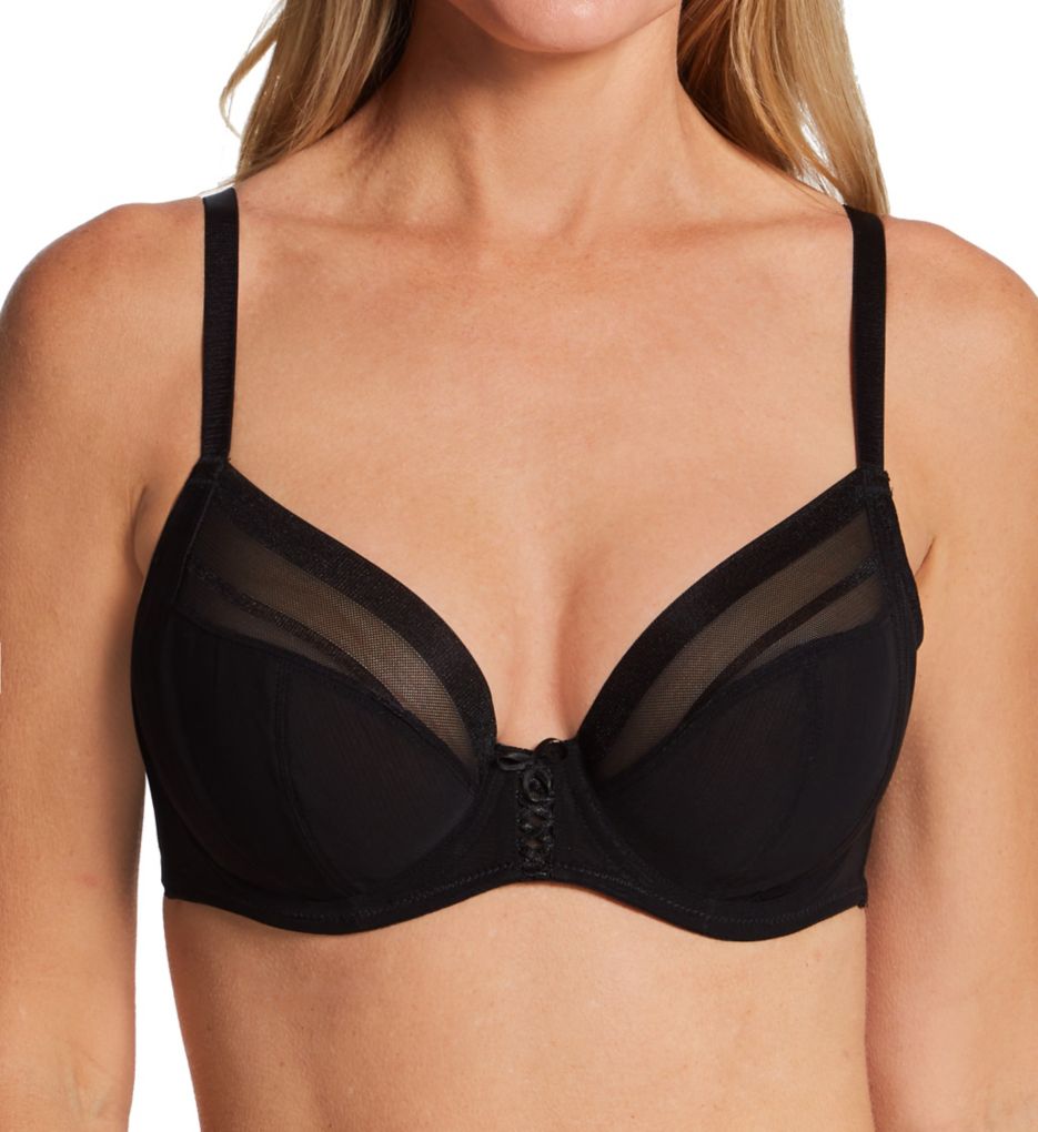 Parfait Women's Casey Plunge Molded T-shirt Bra - Black - 30dd