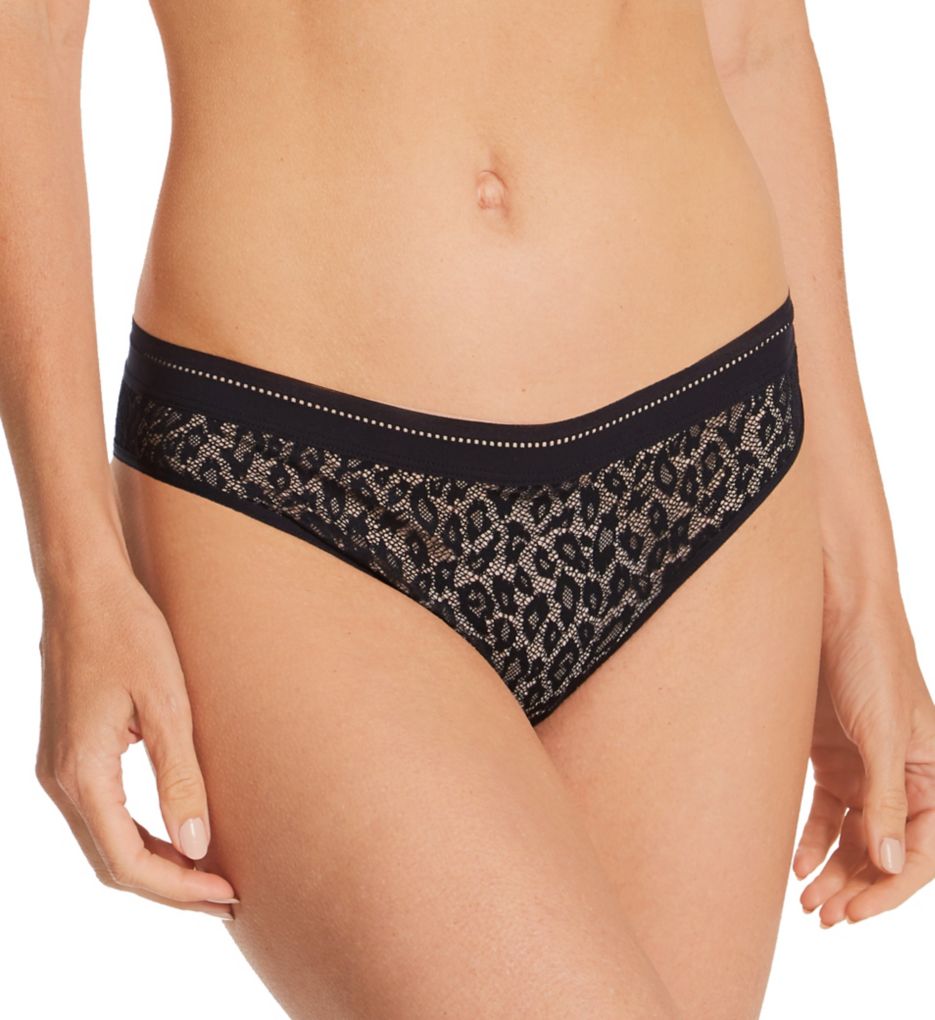 Passionata by Chantelle : Passionata by Chantelle 49F7 Nicole Tanga Panty (Black Leopard XS)