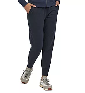Ahnya Organic Cotton Fleece Jogger Pants Smoulder Blue L
