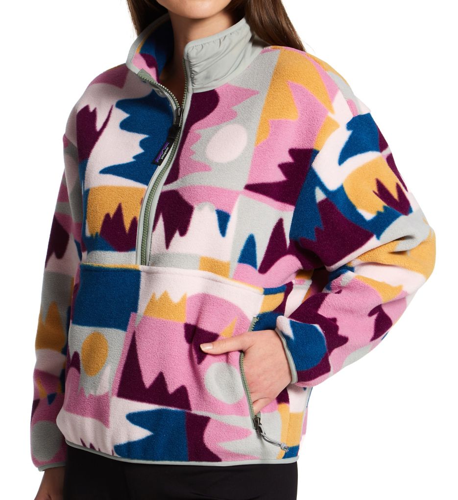 Patagonia Synchilla Pink & Blue Colorblock Full Zip popular Fleece Jacket