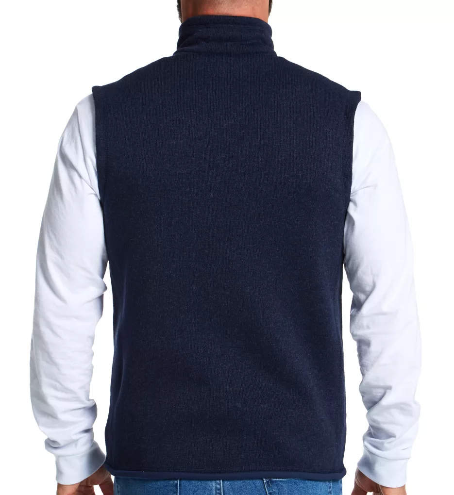 Better Sweater Knit Full Zip Fleece Vest New Navy M