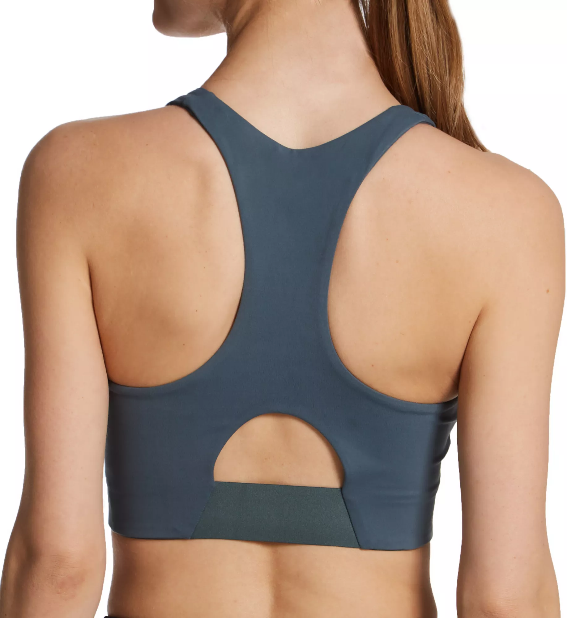 Women's Low Intensity Sports Bra - Midnight Monstera - Cadmium Orange