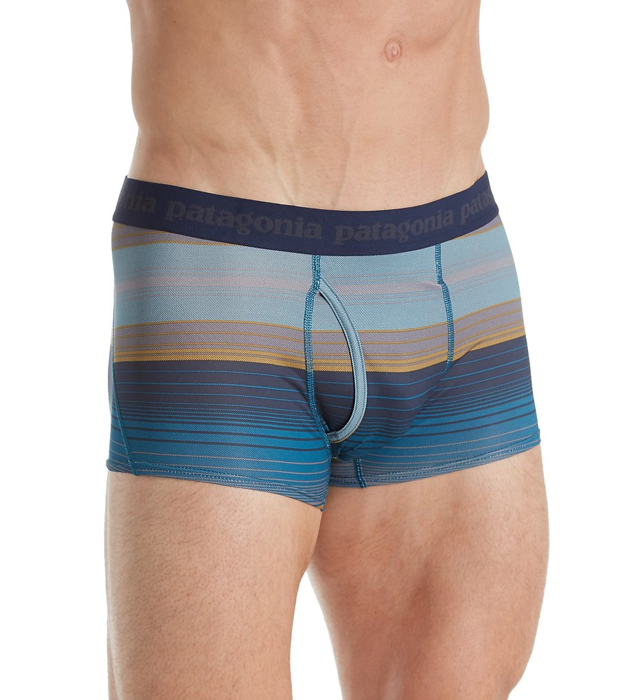 Patagonia 32479 Capilene Daily Performance Boxer Briefs (Stripe: Filter Blue)