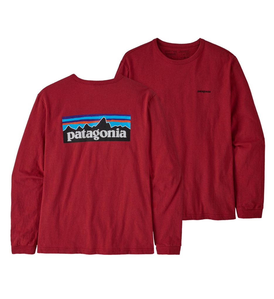 Patagonia P-6 Logo Long-Sleeve Responsibili-Tee Plume Grey 2X  - Image 3