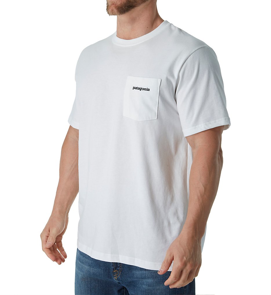 Patagonia 38910 P-6 Pocket Logo 100% Organic Cotton T-Shirt (White)