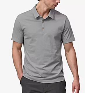 Essential Lightweight Polo Shirt Salt Grey M