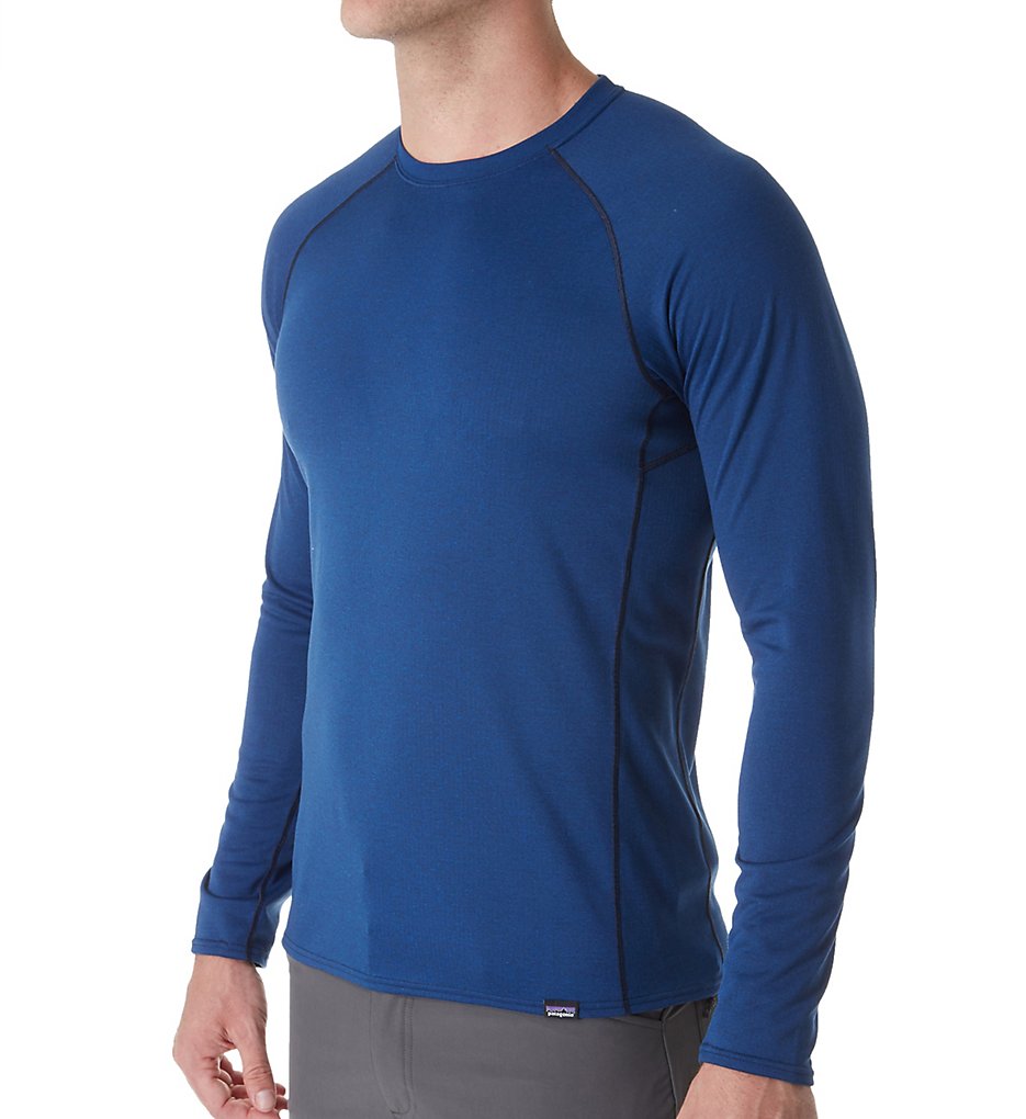 Patagonia 44426 Capilene Midweight Slim Fit Baselayer Crew (Navy Blue X-Dye)