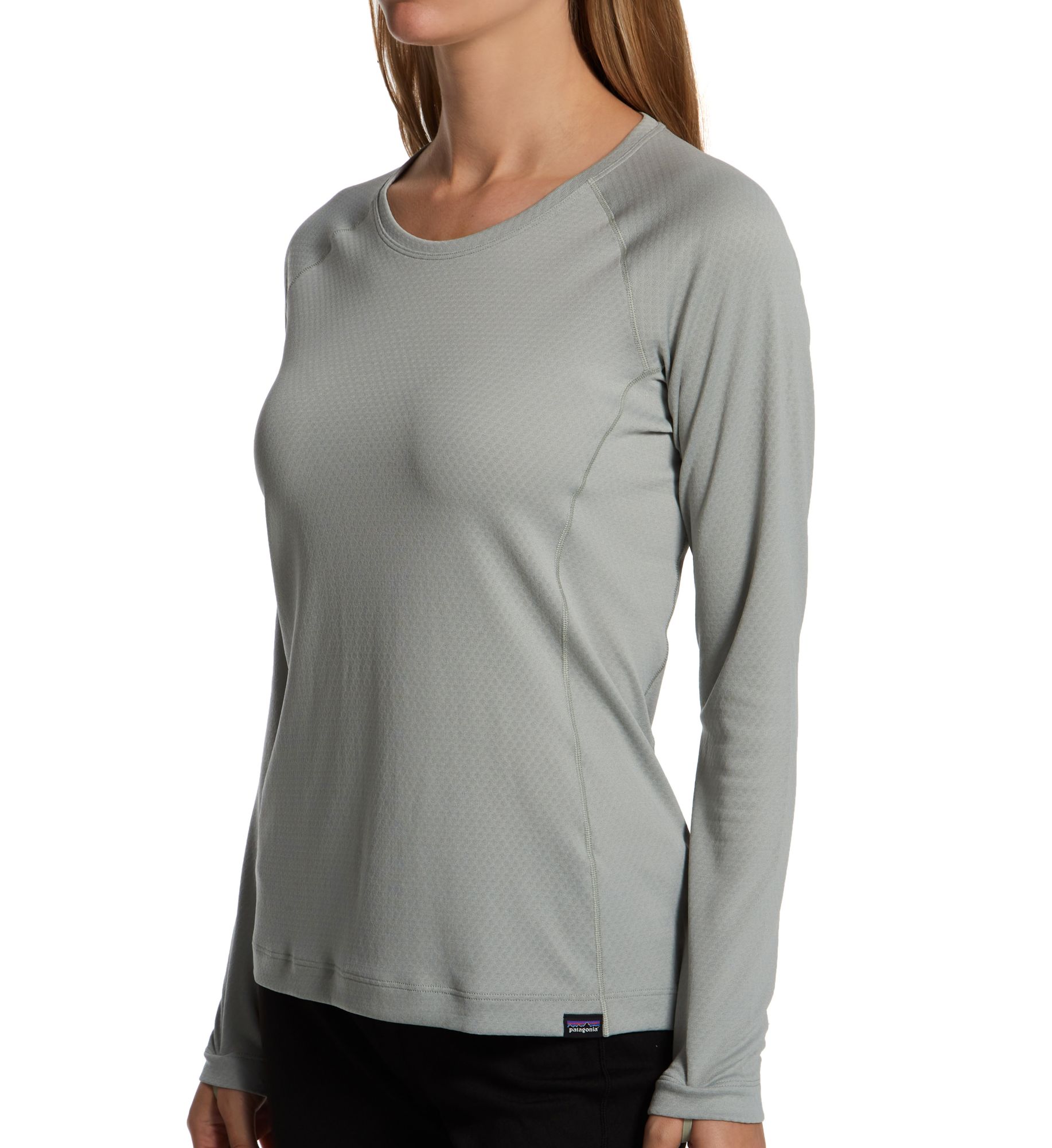 Patagonia Capilene Midweight Slim Fit Crew Tee Sleet Green M  - Image 1