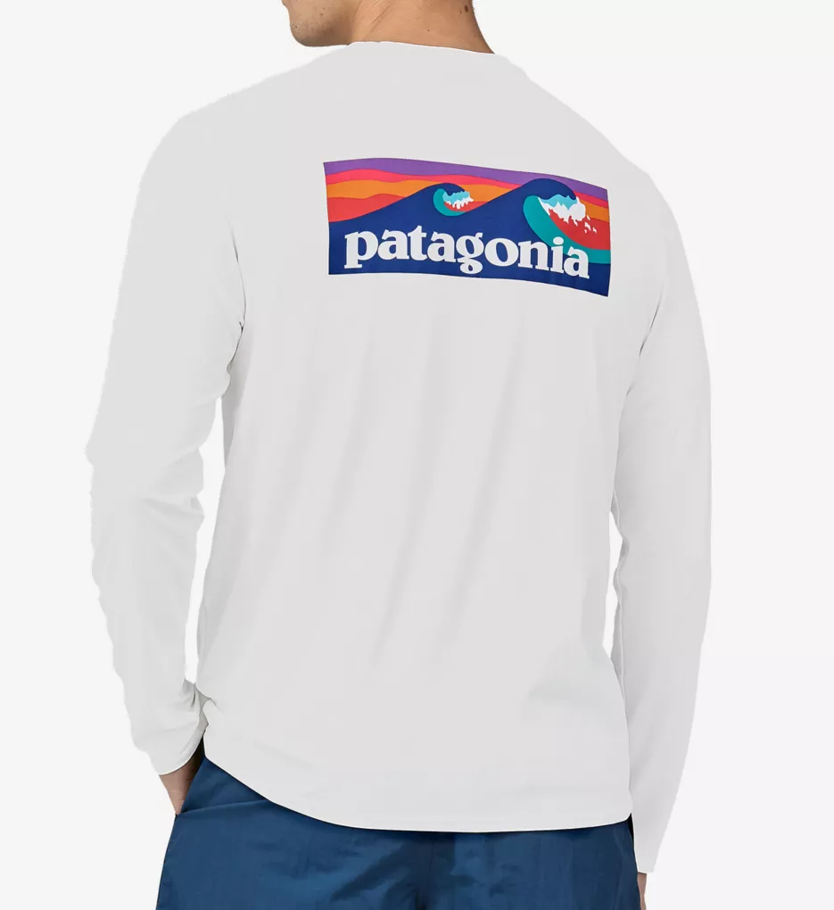 Capilene Cool Daily Graphic Long Sleeve T-Shirt Boardshort Logo/ White S