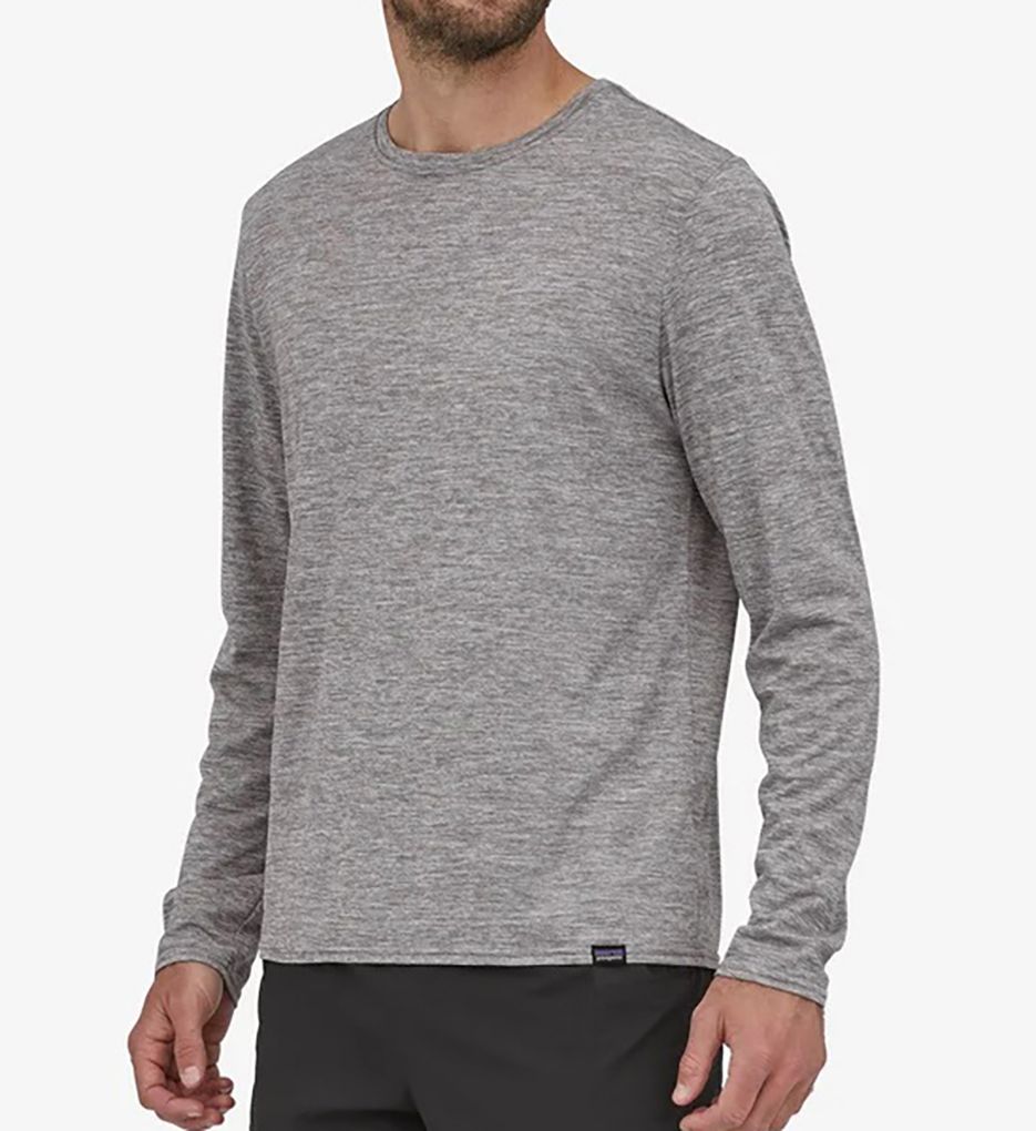 Patagonia medium men's long sleeve, dry, fit gray shirt