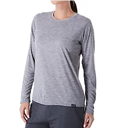 Capilene Cool Daily Long Sleeve Crew Neck T-Shirt Feather Grey S