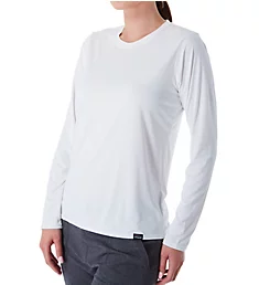 Capilene Cool Daily Long Sleeve Crew Neck T-Shirt White S