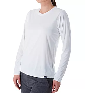 Capilene Cool Daily Long Sleeve Crew Neck T-Shirt White 2X