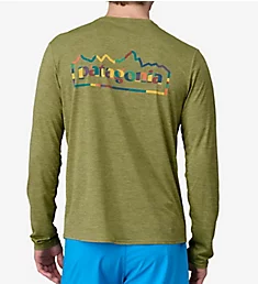Capilene Cool Daily Graphic Long Sleeve T-Shirt Fitz/Buckhorn Green S