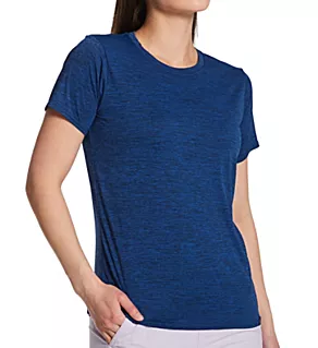 Capilene Cool Daily Crew Neck Short Sleeve Shirt Navy Blue X-Dye S