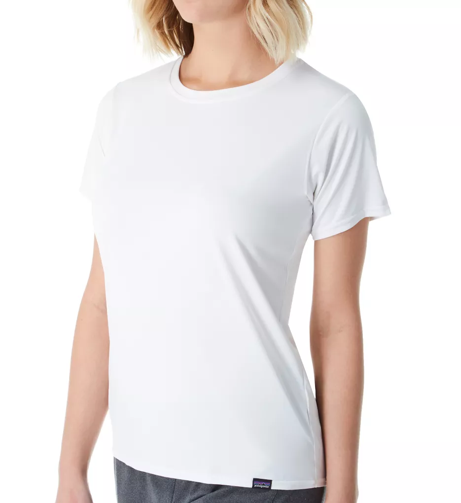 Capilene Cool Daily Crew Neck Short Sleeve Shirt White S