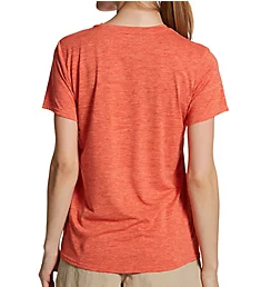 Capilene Cool Daily Crew Neck Short Sleeve Shirt Pimento Red/Coho Coral S