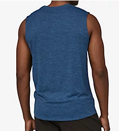 Capilene Cool Daily Sleeveless T-Shirt Navy Blue X-Dye S