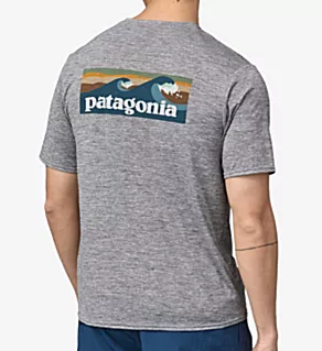 Capilene Cool Daily Graphic Shirt Abalone Blue/Grey M