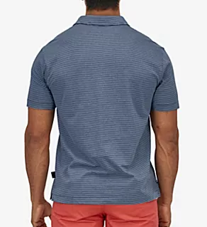 Cotton in Conversion Lightweight Daily Polo Shirt Fathom Stripe/New Navy M