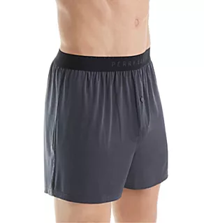 Luxe Solid Boxer Short Charcoal M