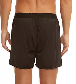 Luxe Solid Boxer Short Black XL