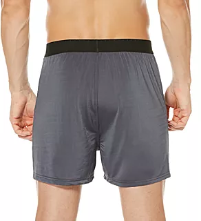 Luxe Solid Boxer Short Charcoal M
