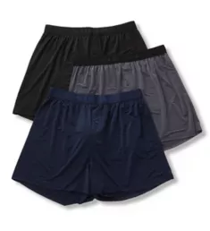 Luxe Solid Boxer Shorts - 3 Pack