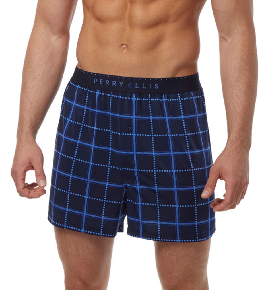 Perry Ellis 163030 Luxe Dotted Square Print Boxer Short | eBay