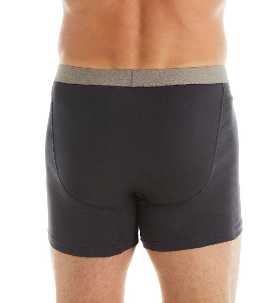 100% Cotton 1x1 Rib Boxer Briefs - 4 Pack