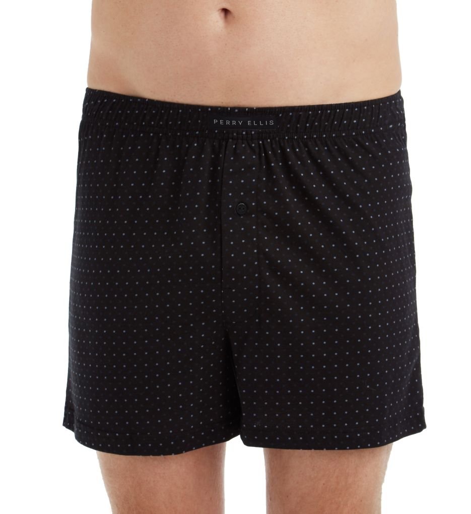 Cotton Knit Mini Dot Print Boxer Short-fs