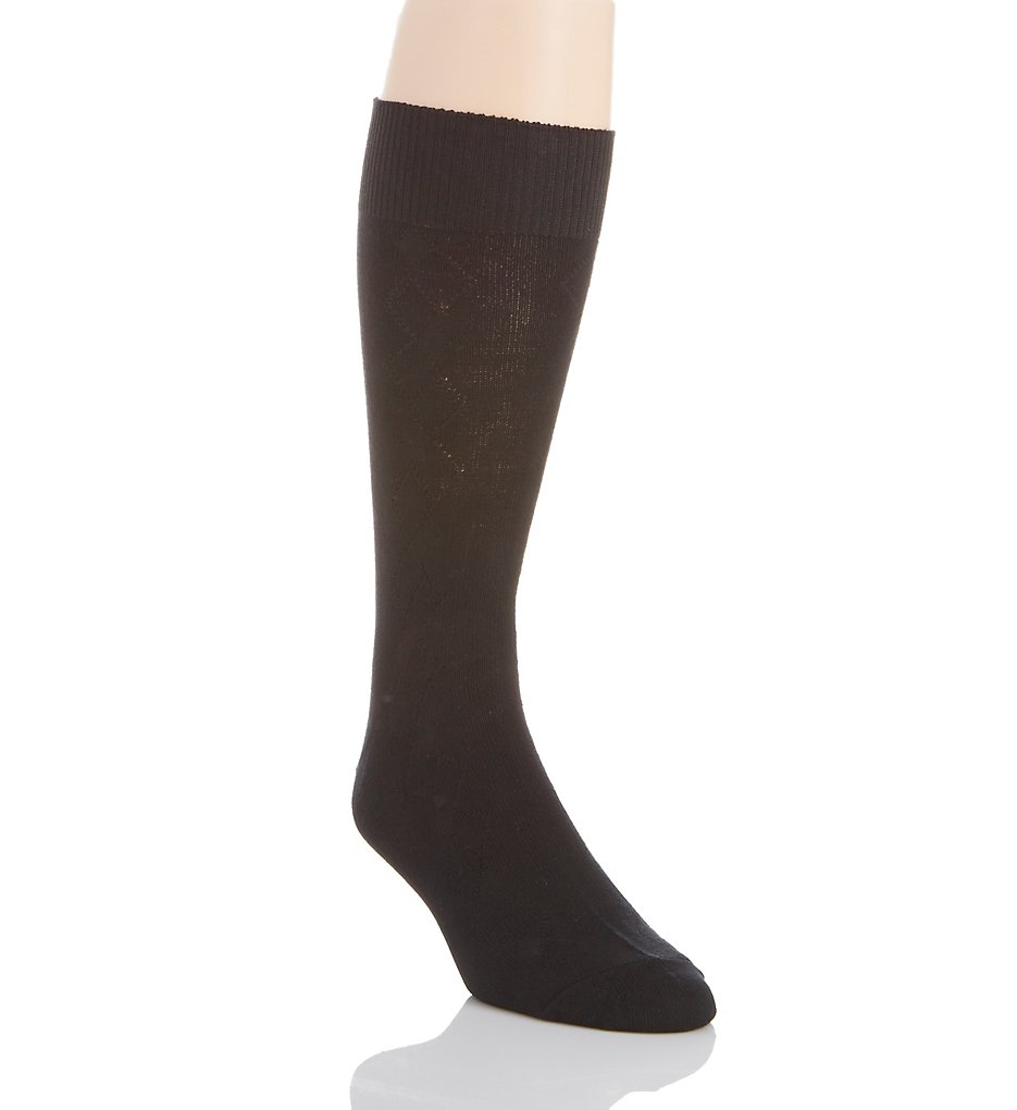 Perry Ellis 859183 Cotton Modal Moisture Control Luxury Sock (Black)