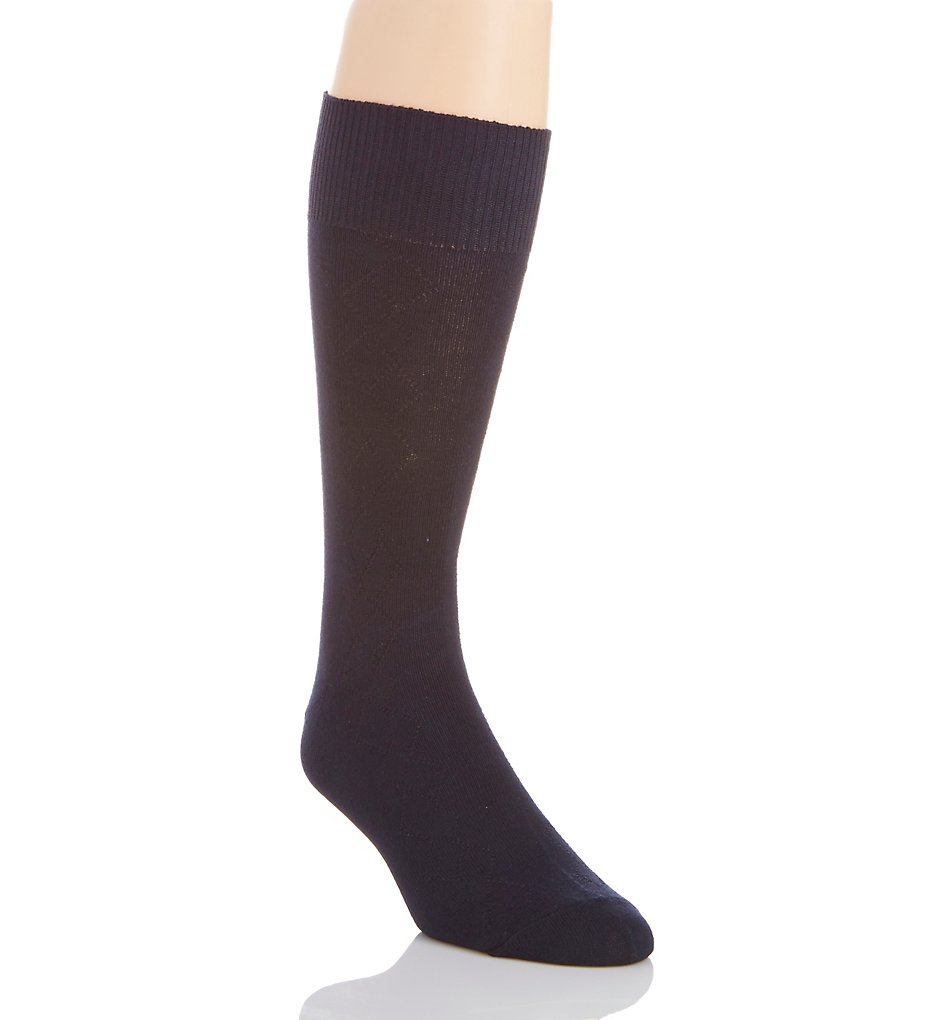 Perry Ellis 859183 Cotton Modal Moisture Control Luxury Sock (Navy)