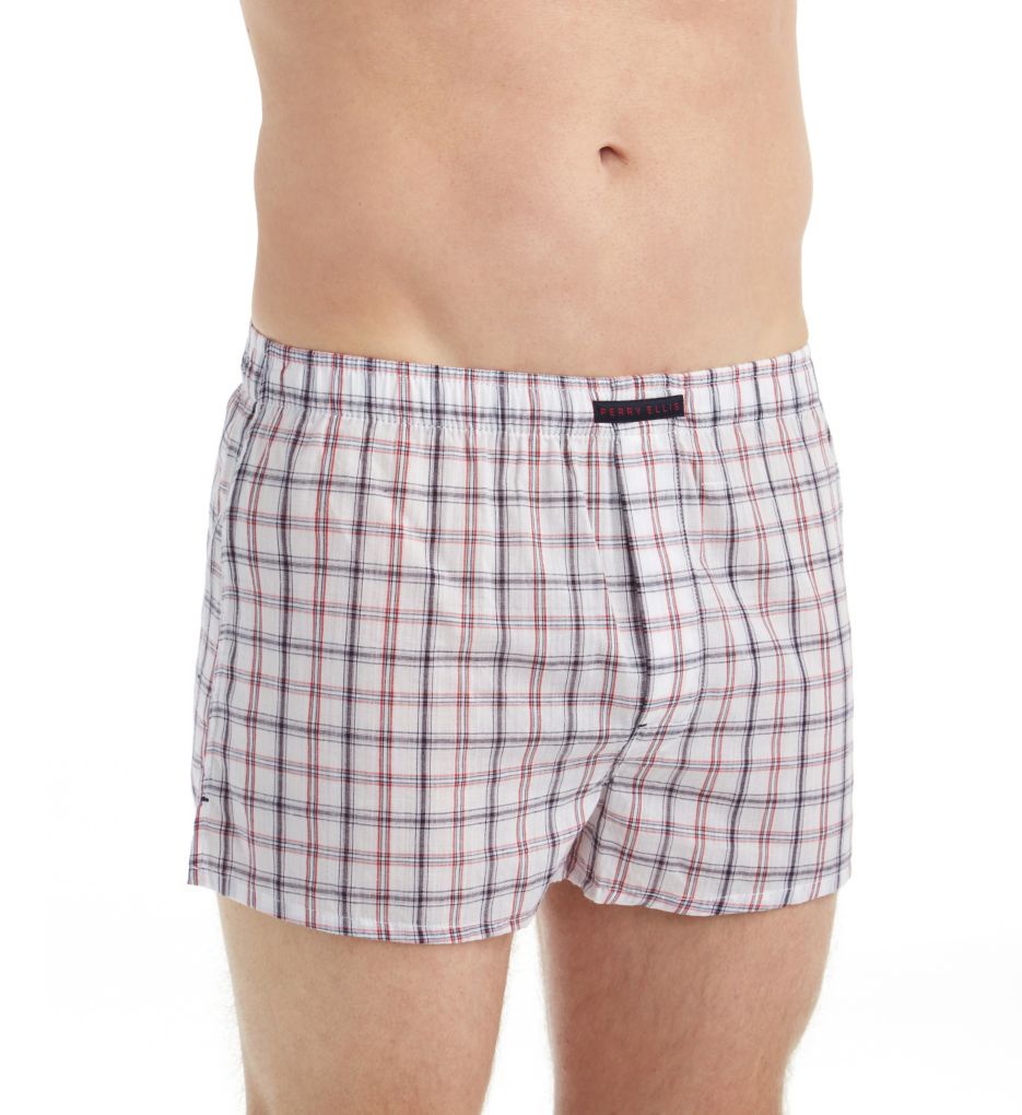 100% Cotton Multi Plaid Woven Boxers - 3 Pack-gs