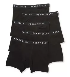 Cotton Stretch Boxer Brief - 5 Pack Black Beauty L