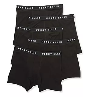 Cotton Stretch Boxer Brief - 5 Pack Black Beauty M