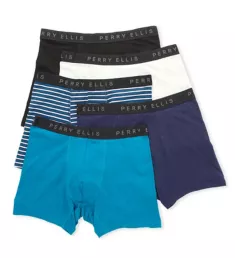 Cotton Stretch Boxer Brief - 5 Pack Lagoon S