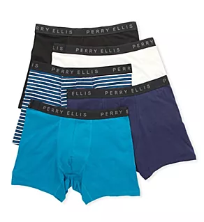Cotton Stretch Boxer Brief - 5 Pack Lagoon M