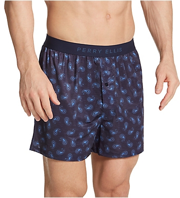 Perry Ellis Luxe Textured Paisley Boxer Short