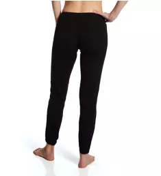 Ribbed Jogger Pant with Satin Drawstring Black XS