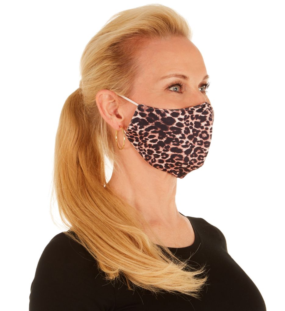 Brown & Black Cheetah Print Face Mask-gs