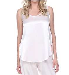 Satin High-Low Cami with Side Slits Blush XL