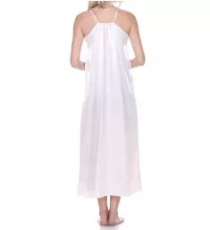 Satin Long Nightgown With Gathered Back