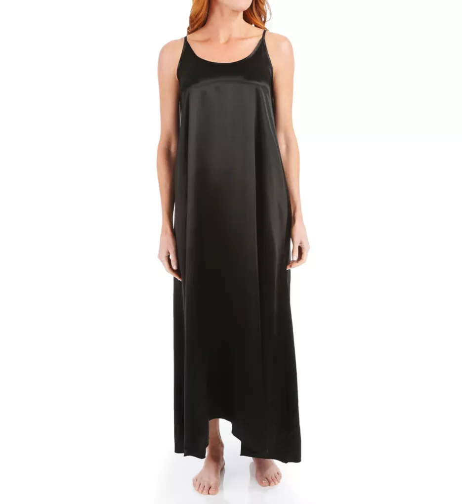 PJ Harlow Satin Long Nightgown With Gathered Back Monrow - Image 1