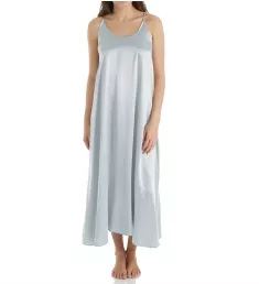 Satin Long Nightgown With Gathered Back