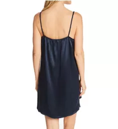 Satin Short Nightgown Navy S