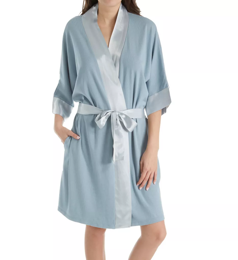 PJ Harlow Knit Robe With Pockets And Satin Trim Shala - Image 1