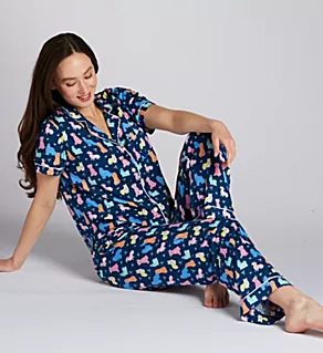 Whimsy Dogs PJ Set Navy L