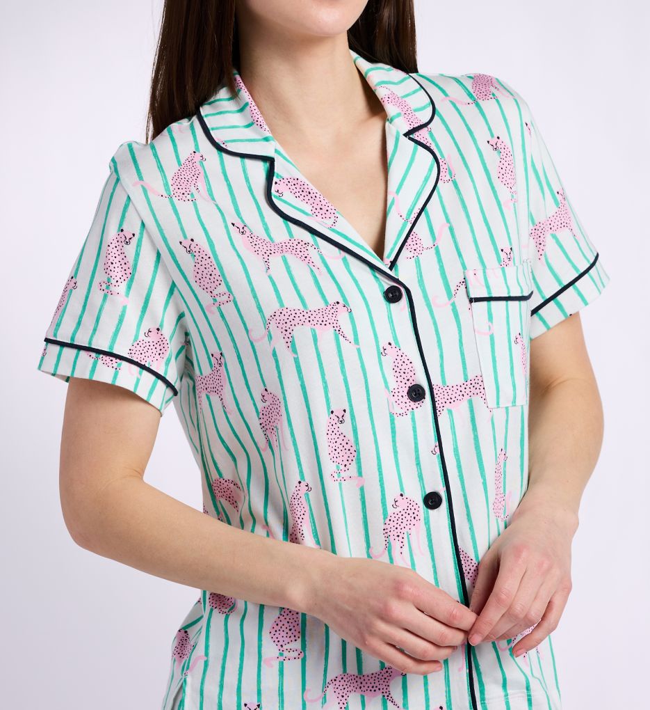 PJ Salvage Whimsy Cheetah Short Sleeve PJ Set R7WHST3 - Image 3